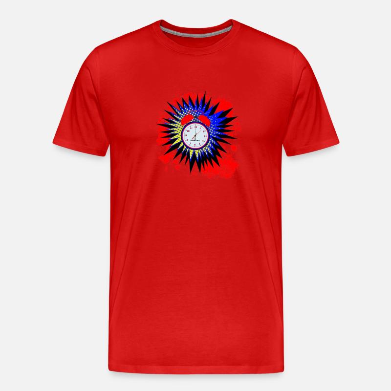 Morgendlicher Weckruf - Männer Premium Bio T-Shirt - Rot