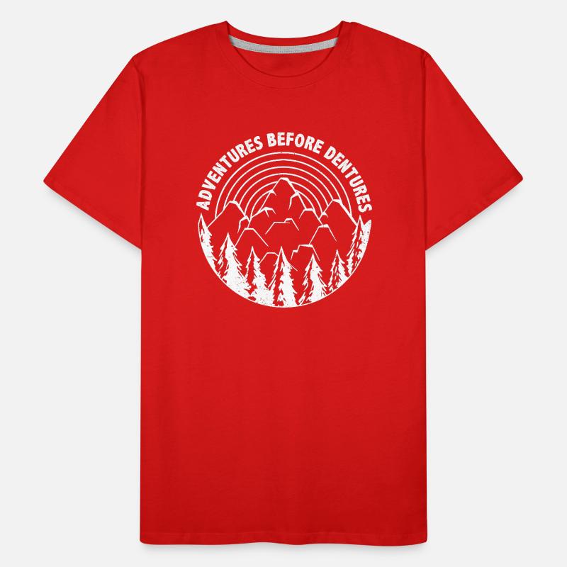Adventures Before Dentures Trekking Mountain Hikin Männer Premium Bio T-Shirt