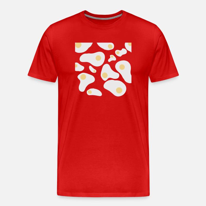 Spiegeleier - Männer Premium Bio T-Shirt - Rot