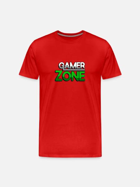 GAMER ZONE (Green) - Gaming - Men's Premium Organic T-Shirt - red