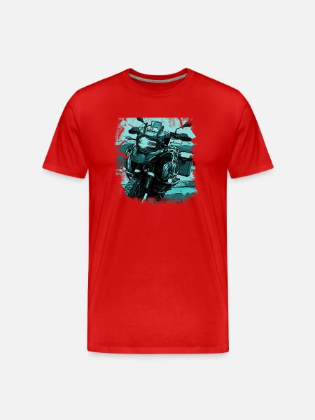 Motorcycle GS black turquoise - Men's Premium Organic T-Shirt - red