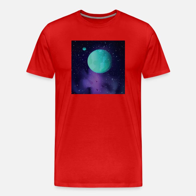 Earth - Männer Premium Bio T-Shirt - Rot