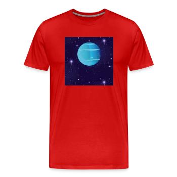 Uranus - T-shirt bio Premium Homme - rouge - Devant - Damien (186cm)