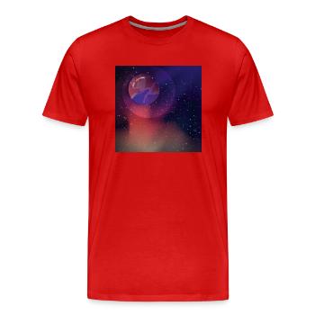 Venus - Männer Premium Bio T-Shirt - Rot - Vorne - Damien (186cm)