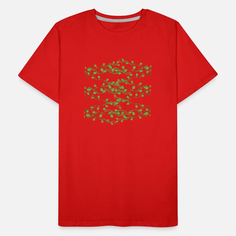 Blätter Muster Äste Symbol Männer Premium Bio T-Shirt