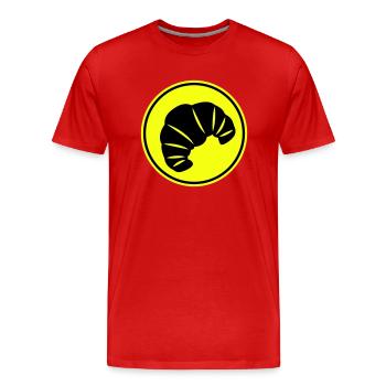 Croissant Symbol - Männer Premium Bio T-Shirt - Rot - Vorne - Damien (186cm)