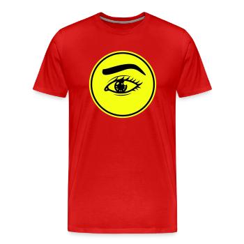 Symbole de l’œil - T-shirt bio Premium Homme - rouge - Devant - Damien (186cm)