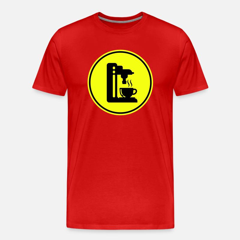 Kaffeemaschine Symbol - Männer Premium Bio T-Shirt - Rot
