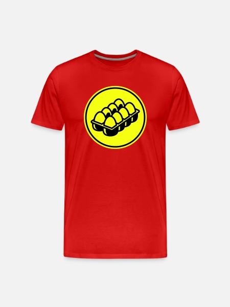 Eier symbol - Männer Premium Bio T-Shirt - Rot