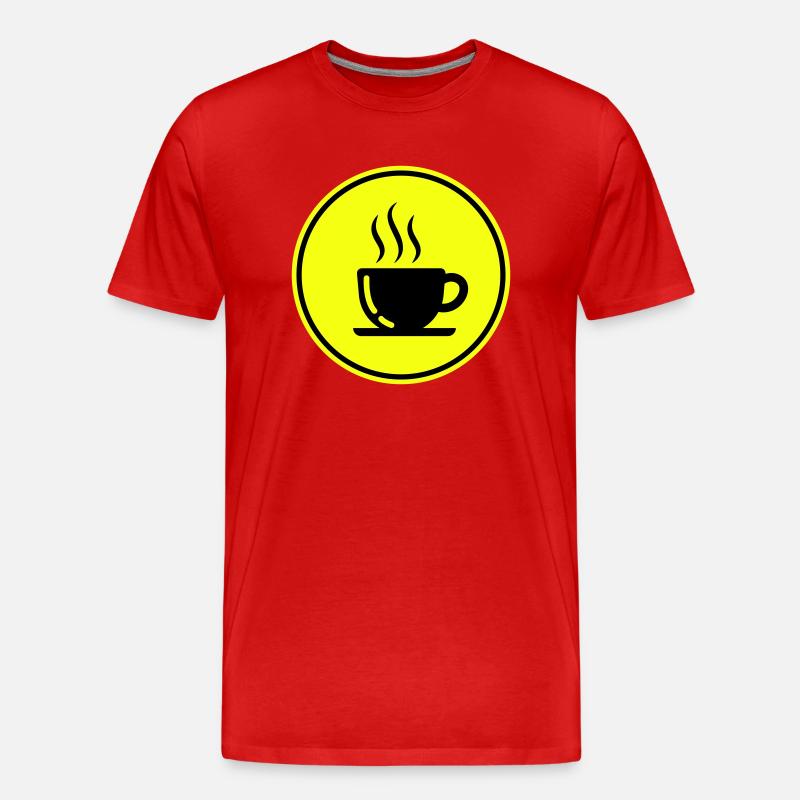 Kaffeetasse - Männer Premium Bio T-Shirt - Rot