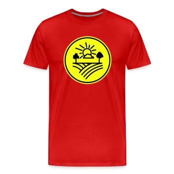 Agriculteur agricole - T-shirt bio Premium Homme - rouge - Devant - Damien (186cm)