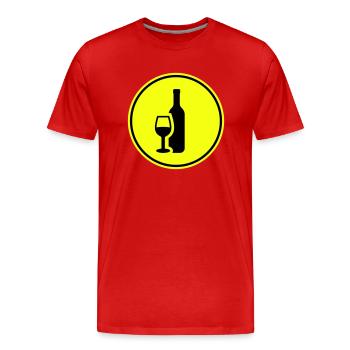 Icône du vin - T-shirt bio Premium Homme - rouge - Devant - Damien (186cm)