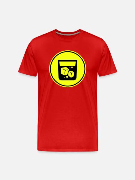 Whisky Icon - Männer Premium Bio T-Shirt - Rot