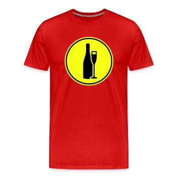 Symbole du vin rouge - T-shirt bio Premium Homme - rouge - Devant - Damien (186cm)