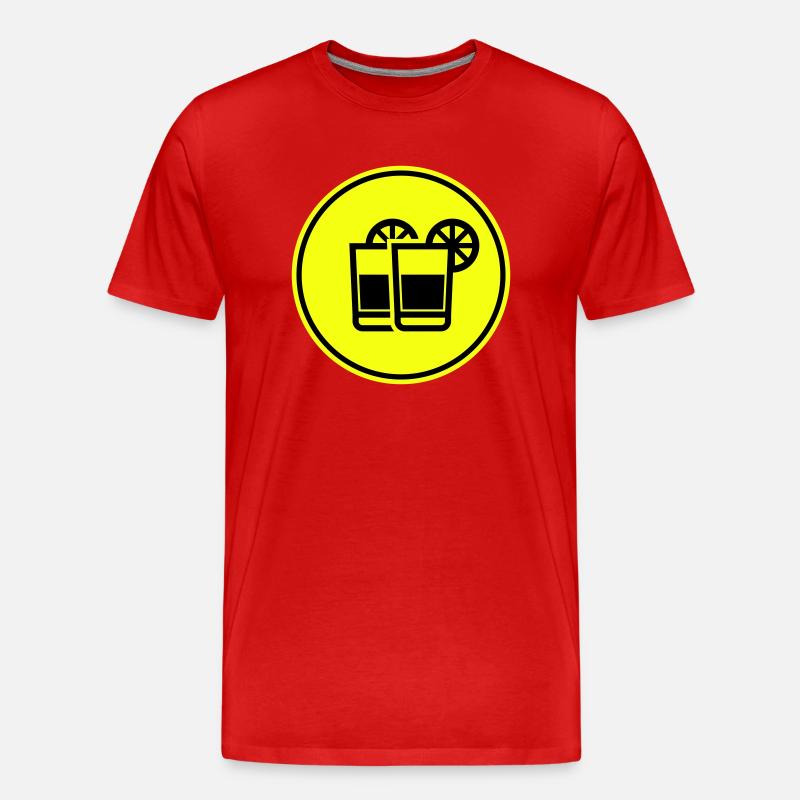 Cocktail Icon - Männer Premium Bio T-Shirt - Rot