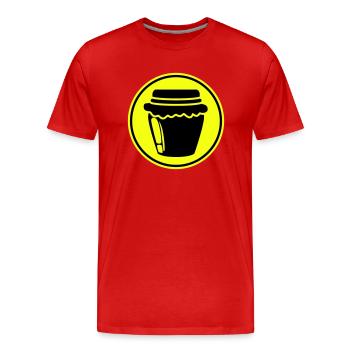 Honig symbol Imker - Männer Premium Bio T-Shirt - Rot - Vorne - Damien (186cm)