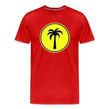 palm symbol - Men's Premium Organic T-Shirt - red - Front - Damien (186cm)