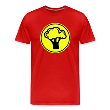 Légumes au brocoli - T-shirt bio Premium Homme - rouge - Devant - Damien (186cm)