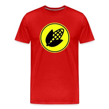 Symbole du maïs - T-shirt bio Premium Homme - rouge - Devant - Damien (186cm)