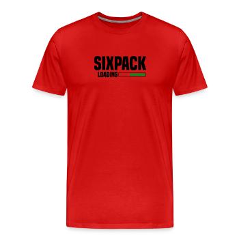 sixpack loading - Männer Premium Bio T-Shirt - Rot - Vorne - Damien (186cm)