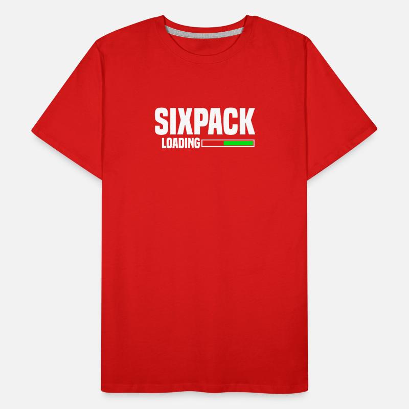 sixpack loading Männer Premium Bio T-Shirt