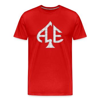 Ace of Spades Casino poker jeux de cartes chance d’argent - T-shirt bio Premium Homme - rouge - Devant - Damien (186cm)