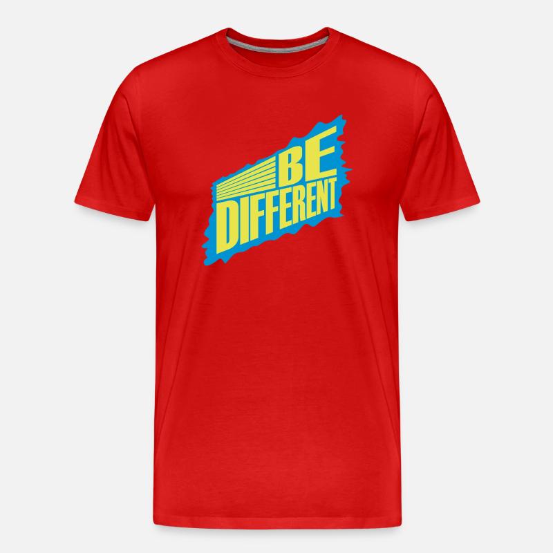 Be different Logo Design - Männer Premium Bio T-Shirt - Rot