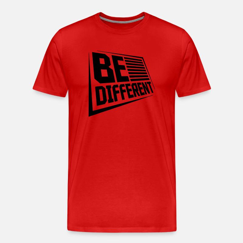 Be different Logo Design - Männer Premium Bio T-Shirt - Rot