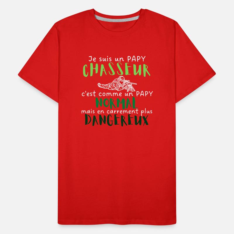 Je suis un papy chasseur comme un papy normal T-shirt bio Premium Homme