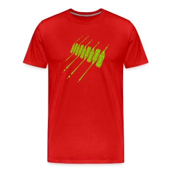 Wax crayons drop crayons cool - Men's Premium Organic T-Shirt - red - Front - Damien (186cm)