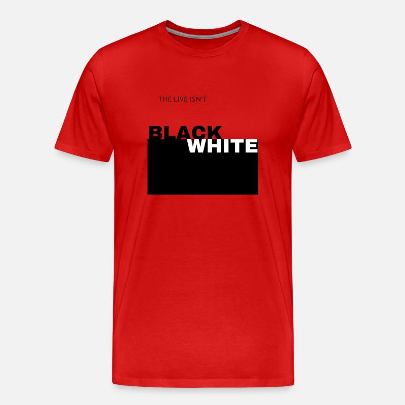 BLACK and WHITE - Männer Premium Bio T-Shirt - Rot