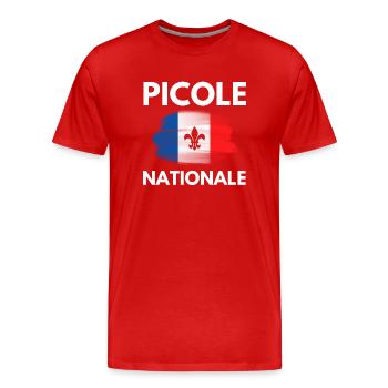 Picole Nationale France - Fleur de Lys - T-shirt bio Premium Homme - rouge - Devant - Damien (186cm)