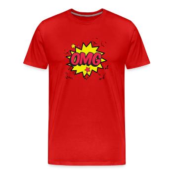 OMG WTF - T-shirt bio Premium Homme - rouge - Devant - Damien (186cm)