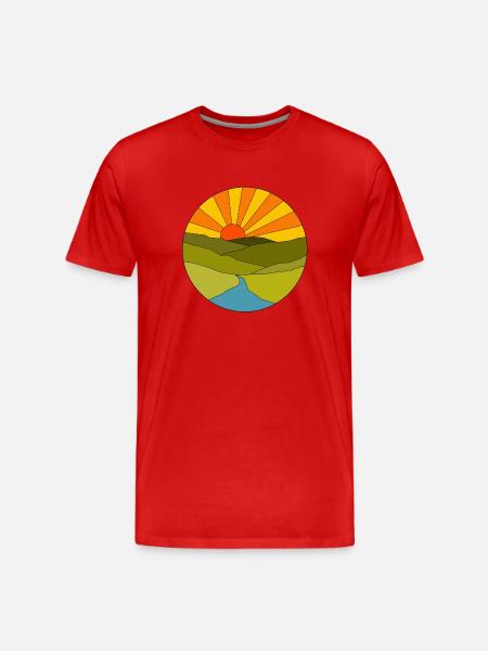 Sunrise - Men's Premium Organic T-Shirt - red