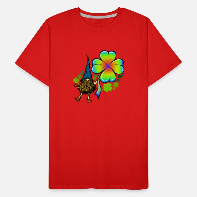 Gnome Tie Dye Trèfle Trèfle Saint-Patrick T-shirt bio Premium Homme