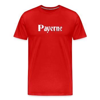 Payerne - T-shirt bio Premium Homme - rouge - Devant - Damien (186cm)