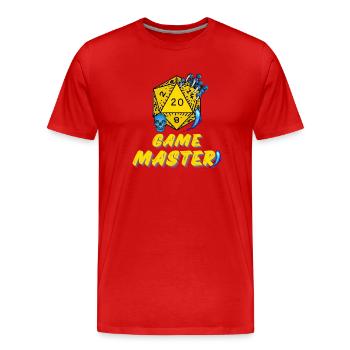 D20 Adventures Game Master RPG - T-shirt bio Premium Homme - rouge - Devant - Damien (186cm)