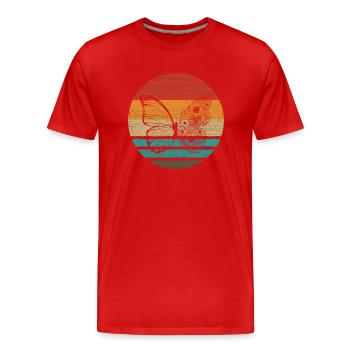 Papillon Retro Style Vintage - T-shirt bio Premium Homme - rouge - Devant - Damien (186cm)