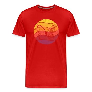 Papillon Retro Style Vintage - T-shirt bio Premium Homme - rouge - Devant - Damien (186cm)
