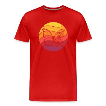 Papillon Retro Style Vintage - T-shirt bio Premium Homme - rouge - Devant - Damien (186cm)