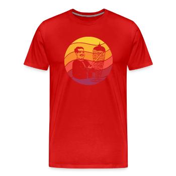 Doner Kebab Retro Style Vintage - T-shirt bio Premium Homme - rouge - Devant - Damien (186cm)