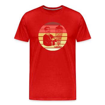 Doner Kebab Retro Style Vintage - Men's Premium Organic T-Shirt - red - Front - Damien (186cm)