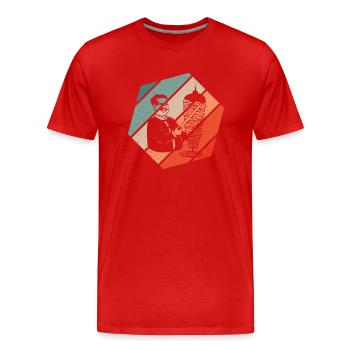 Doner Kebab Retro Style Vintage - T-shirt bio Premium Homme - rouge - Devant - Damien (186cm)