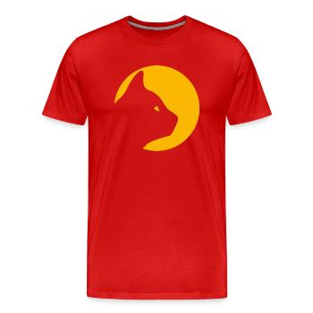Chat - T-shirt bio Premium Homme - rouge - Devant - Damien (186cm)