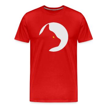 Chat - T-shirt bio Premium Homme - rouge - Devant - Damien (186cm)