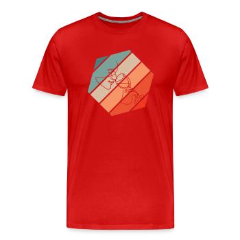 Wein Sommelier Retro Style Vintage - Männer Premium Bio T-Shirt - Rot - Vorne - Damien (186cm)