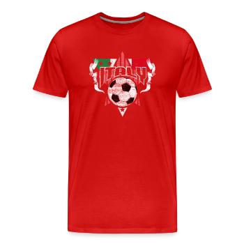 Idée cadeau de l’équipe nationale de football d’Italie - T-shirt bio Premium Homme - rouge - Devant - Damien (186cm)