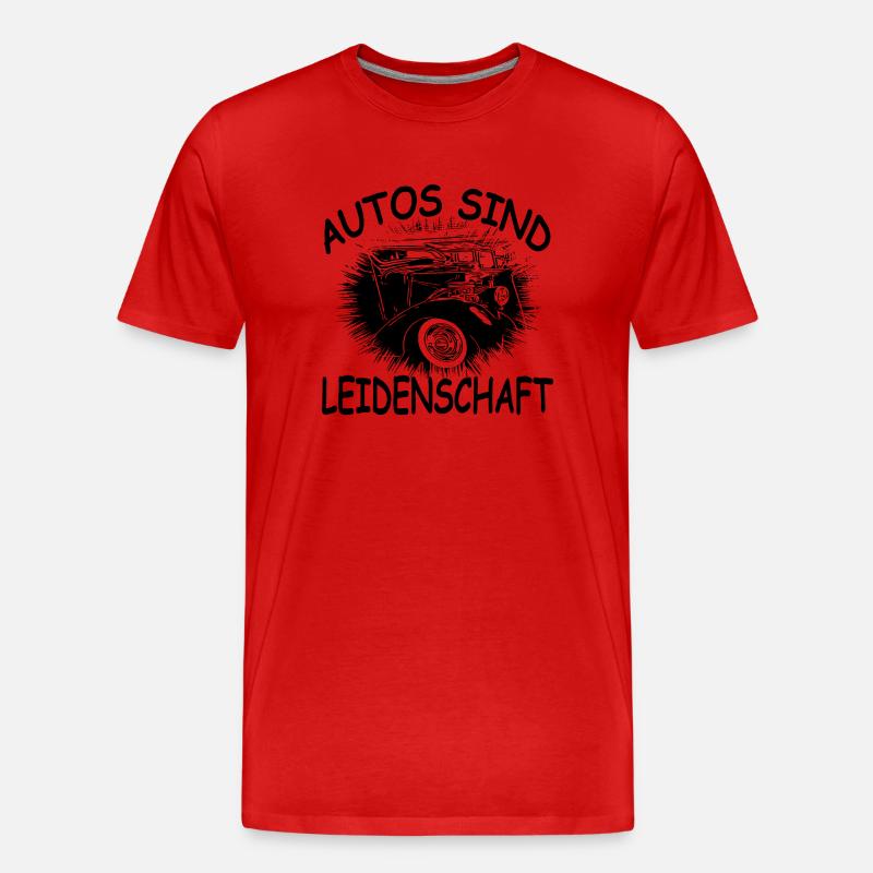 Auto - Männer Premium Bio T-Shirt - Rot