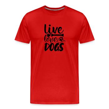 Citation de chien - T-shirt bio Premium Homme - rouge - Devant - Damien (186cm)