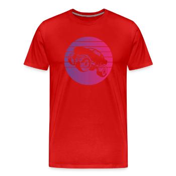 Monster Truck Retro Style Vintage - Men's Premium Organic T-Shirt - red - Front - Damien (186cm)